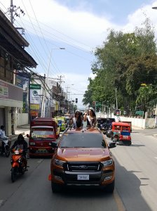 Motorcade upon arrival in Bohol, Philippines